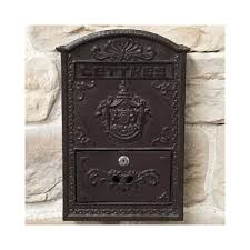 Chemin De Campagne Style Ancienne Boite A Lettre Murale Boite Aux Lettres Fonte Marron 42 Cm Boite De Rangement Rue Du Commerce