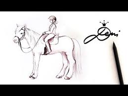Pferd Mit Reiter Zeichnen Lernen Mit Bleistift How To Draw A Horse With Rider Risuva Kon S Ezdach Youtube Youtube Drawing Horses Drawings