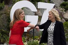The baby boy was named wilfred lawrie nicholas johnson, in honour of the doctors who saved the prime minister from covid. Newlywed Carrie Johnson Wears Yellow Dress As She Visits Beach With Boris Ahead Of G7 Summit