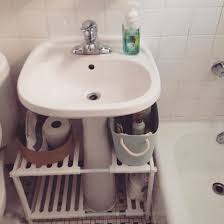 20 clever pedestal sink storage design