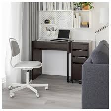 Micke مكتب أسود بني 73x50 سم Ikea