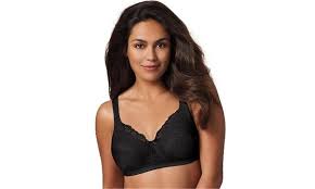 Playtex E515 18 Hour Perfect Lift Wirefree Bra With Inner Boost U Panels Black