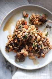 Vegetarian Cassoulet With Mushrooms And Chard Recipe Recipes Vegetarian Cassoulet Recipe Vegetarian Cooking