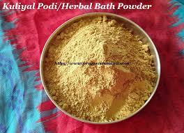 To use as a daily bath powder: Priya S Virundhu Kuliyal Podi Herbal Bath Powder Nalangu Maavu Ayurvedic Herbal Bath Powder Home Made Kuliyal Podi How To To Make Kuliyal Podi At Home