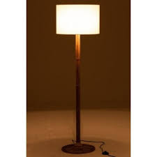 Très tendance lampe à poteau à 2 branches, allume 1 lampe à la fois puis les 2 ensemble. Lampe Sur Pied Et Abat Jour Rotin Naturel Blanc Cosy Home Design