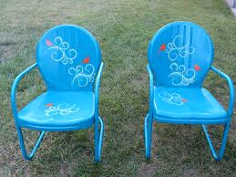 Pin By Kristi Wolfram On Let S Get Crafty Painted Metal Chairs Metal Lawn Chairs Vintage Metal Chairs