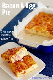 Crustless Bacon And Egg Pie Recipe Low Carb Breakfast Low Carb Breakfast Recipes Egg Pie