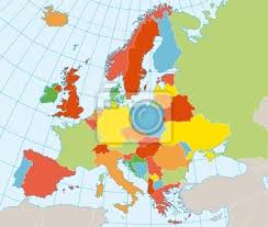 Drucke die leere karte von europa aus und beschrifte die länder. Politische Europa Karte Mit Allen Staaten Aktuelle Version Fototapete Fototapeten Kaliningrad Gibraltar Monaco Myloview De