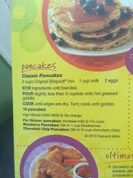 Original Pancake Bisquick Pancake Recipe On Box Bisquick Pancake Recipe Because I Always Toss The Box After Transferring The Mix To A Container Bisquick Bisquick Pancake Recipe Cooking