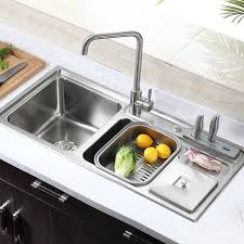 Maybe you would like to learn more about one of these? Modern Kitchen Sink Simple 304 Stainless Steel Sink Multifunctional Luxury 3 Bowls Kitchen Washing Sink With Drain Basket And Liquid Soap Dispenser Mf9143 Modern Kitchen Sinks Modern Kitchen Kitchen Design Trends
