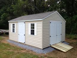 A wide variety of outdoor storage sheds options are available to you, such as plastic type. 12x16 A Frame Vinyl Storage Shed Delivered To Frederick Maryland 4 Outdoor