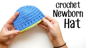 Easy Crochet Baby Hat Parker Newborn Beanie Youtube
