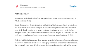Astrid roemer receives literature prize despite comments about desi bouterse. Astrid Roemer De Betekenis Volgens Literatuur