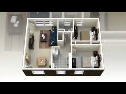 The common toilet and bath is located underneath the stair landing. 2 Bedroom House Plans 3d View Concepts Youtube