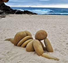 She S Newly Single Just Got Out Of A Rocky Relationship Stone Art Beach Art Rock Sculpture