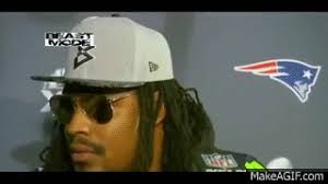 Marshawn lynch at it again with his crazy media presence. Marshawn Lynch You Know Why I M Here 1 28 15 Marshawnlynch On Make A Gif