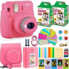 Excellent vintage condition, page is crisp main text: Fujifilm Instax Mini 9 Instant Camera Fuji Instax Film 40 Sheets Accessories Bundle Carrying Case Color Filters Photo Album Assorted Frames Selfie L In 2021 Instax Mini Instax Fujifilm Instax