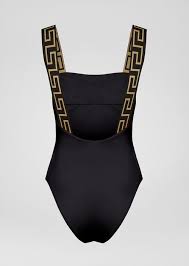 Versace Greca Border One Piece Swimsuit For Women Us Online Store Swimsuits Trendy Swimsuits One Piece Swimsuit