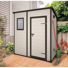 Storage Shed Keter Manor Pent 6x4 Beige 184x111x201 Cm Garden Jardinitis