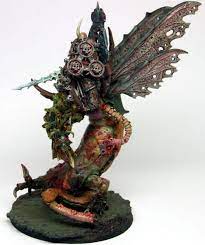 champion of nurgle on a winged daemonic mount this model brings together so many excellent kits warhammer fantasy warhammer chaos