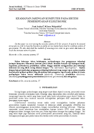 By jurnal doc posted on september 22, 2020. Pdf Keamanan Jaringan Komputer Pada Sistem Pemerintahan Elektronik Aroy Neversaypeace Academia Edu
