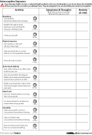 Interoceptive Exposure Worksheet Information Cbt Worksheets Cognitive Behavioral Therapy Therapy Worksheets