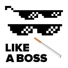 Pikselnye Ochki Vektor Kak Obraz Zhizni Boss Bandit Dlya Mem Foto I Kartinki Izolirovannyh Illyustraciya Boss Sdelka Ochki Png I Vektor Png Dlya Besplatnoj Zagruz Like A Boss Logo Reveal Pixel