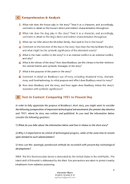 There Will Come Soft Rains By Ray Bradbury Igcse Short Stories Worksheets A Ray Bradbury Direct And Indirect Characterization Indirect Characterization