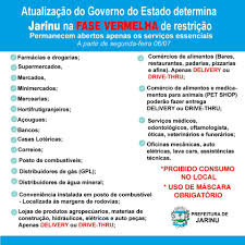 Bares, restaurantes e o comércio em si essa é a fase nas quais as regiões se encontrarão para além de noites e do final de semana, quando estarão obrigatoriamente na fase vermelha. Jarinu Esta Na Fase Vermelha Do Plano Sao Paulo Prefeitura Municipal De Jarinu