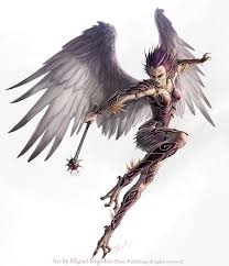 Pathfinder Angry Harpy Fantasy Monster Fantasy Creatures Fantasy Races