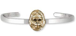 Gorilla Jewelry Silver And 14k Gold Handmade Gorilla Bracelet Etsy Hong Kong