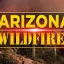 Fire burning in the Catalina Mountains