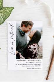 Change The Date Template Postponed Wedding Announcement Etsy In 2021 Wedding Announcements Wedding Card Diy Wedding Invitations Diy