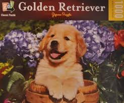 Golden retriever hund puppies wooden jigsaw puzzles 1000 piece for adults home wall art decor game toys gift 20x30. Buy Go Classic Puzzles Puppy Golden Retriever In Water Bucket 1000 Piece Jigsaw Puzzle Features Price Reviews Online In India Justdial