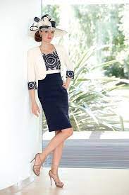 Condici 70776n Mother Of The Bride Navy Ivory Wedding Dress Suit Hat Sz 10 Bride Clothes Mother Of The Bride Outfit Wedding Dress Suit