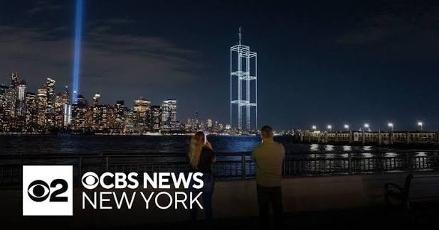 Drone show recreates silhouette of the Twin Towers