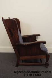 Ethan Allen Antiqued Pine High Back Library Lounge Chair Old Tavern Finish Redo Furniture Furniture Makeover Chair