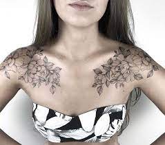 43 Beautiful Flower Tattoos For Women Stayglam Shoulder Tattoos For Women Flower Tattoo Shoulder Chest Tattoos For Women