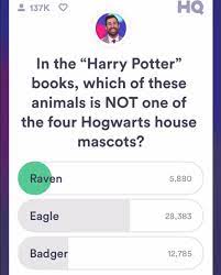 Rate 5 stars rate 4. Hq Trivia Ar Twitter Who Remembers This Savage Harry Potter Question Study Up For Our 50 000 Wizarding World Trivia Night Tomorrow At 9p Et Https T Co 4eknorqv3a