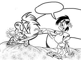Luther rose coloring page for relaxing. David And Goliath Cartoon Coloring Pages Ministry To Children