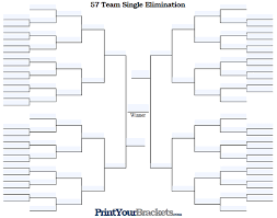 Fillable 57 Team Tourney Bracket Editable Bracket