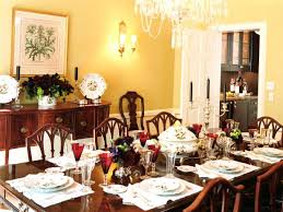 This palette is a slightly more unique take on white and navy, and looks just traditional enough without feeling stuffy. Traditional Dining Room With Yellow Walls Hgtv