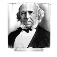 Herbert Spencer, English Polymath #3 Shower Curtain by Science Source