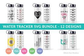 Download Water Tracker Svg Bundle 12 Water Bottle Design Bundle 1304421 Cut Files Design Bundles