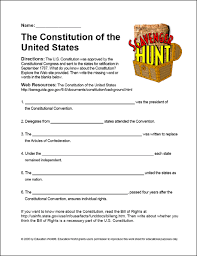 Compare and contrast venn diagram example. Scavenger Hunt The U S Constitution Worksheet Education World