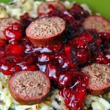 Smoked Venison Sausage With Cherry Shallot Sauce Recipe Venison Venison Recipes Smoked Cooking