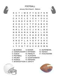 The word can be constructed from letters of sequentially adjacent cells, where adjacent cells are horizontally or vertically neighboring. Football Word Search January 3 Levels Superbowl Early Finisher