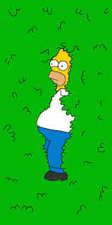 Download this the simpsons wallpaper in 4k, if you like all the trouble they create. Homer Backs Into Bushes Phone Background Cool Simpsons Wallpapers
