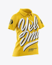 Women S Polo Mockup In Apparel Mockups On Yellow Images Object Mockups Clothing Mockup Shirt Mockup Design Mockup Free