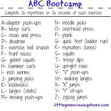 Recovery Snow And Abc S Abc Bootcamp Alphabet Workout Spell Your Name Workout